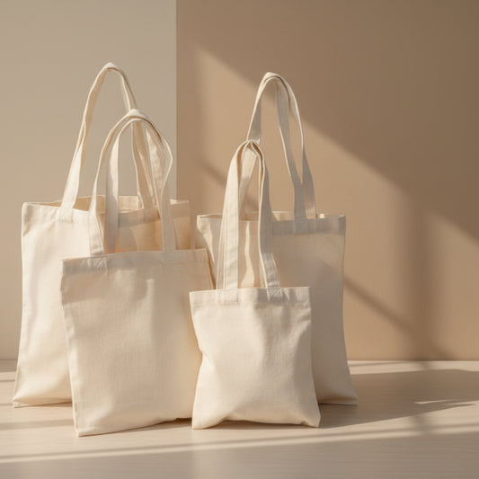 minimalist natural shopping back in a warm and beige atmosphere and on a beige/brown background. inspired by natural materials and Scandinavian design. 