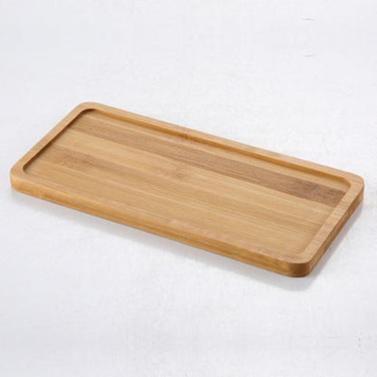 Wooden tray on a white background